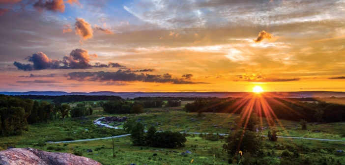 Gettysburg Battlefield summer evening