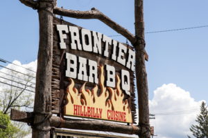 Frontier BBQ sign